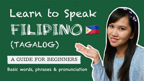 How to speak tagalog
